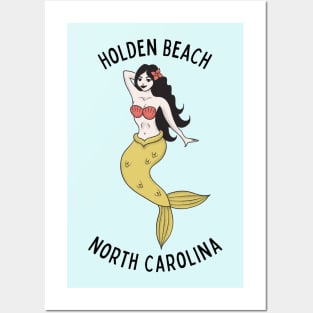 Holden Beach North Carolina Mermaid Posters and Art